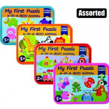 PUZZLE WOOD TIN ASSTD DESIGNS & PIECES A
