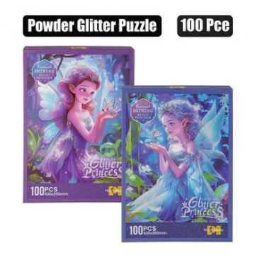 PUZZLE POWDER GLITTER PRINCESS 100PC