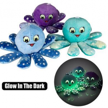 PLUSH BALL GLOW IN DARK OCTOPUS 10cm