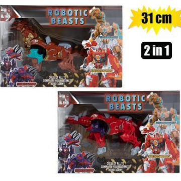 BOYS PLAYSET FIG ROBOT DINOSAUR 31cm
