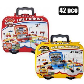 BOYS PLAYSET PARKING FIRE-CONSTRUCT 42pc