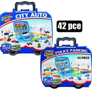 BOYS PLAYSET PARKING STORAGE CITY 42pc