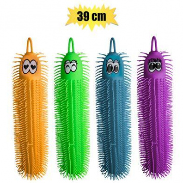 NOVELTY PRICKLY PUFFER WORM BRIGHT 39cm