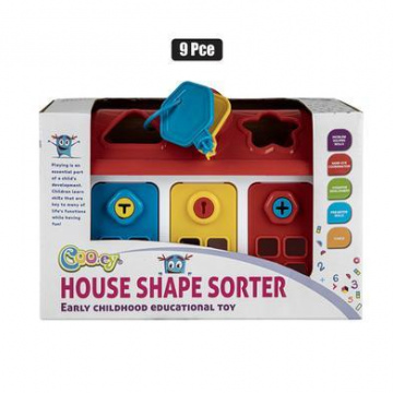 BABY TOY EDU HOUSE SHAPE SORTER 9PC