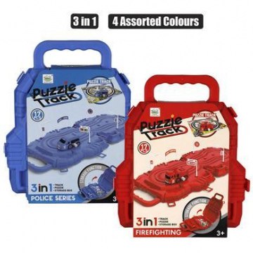 -BOYS PLAYSET STORAGE PUZZLE WINDUP CAR